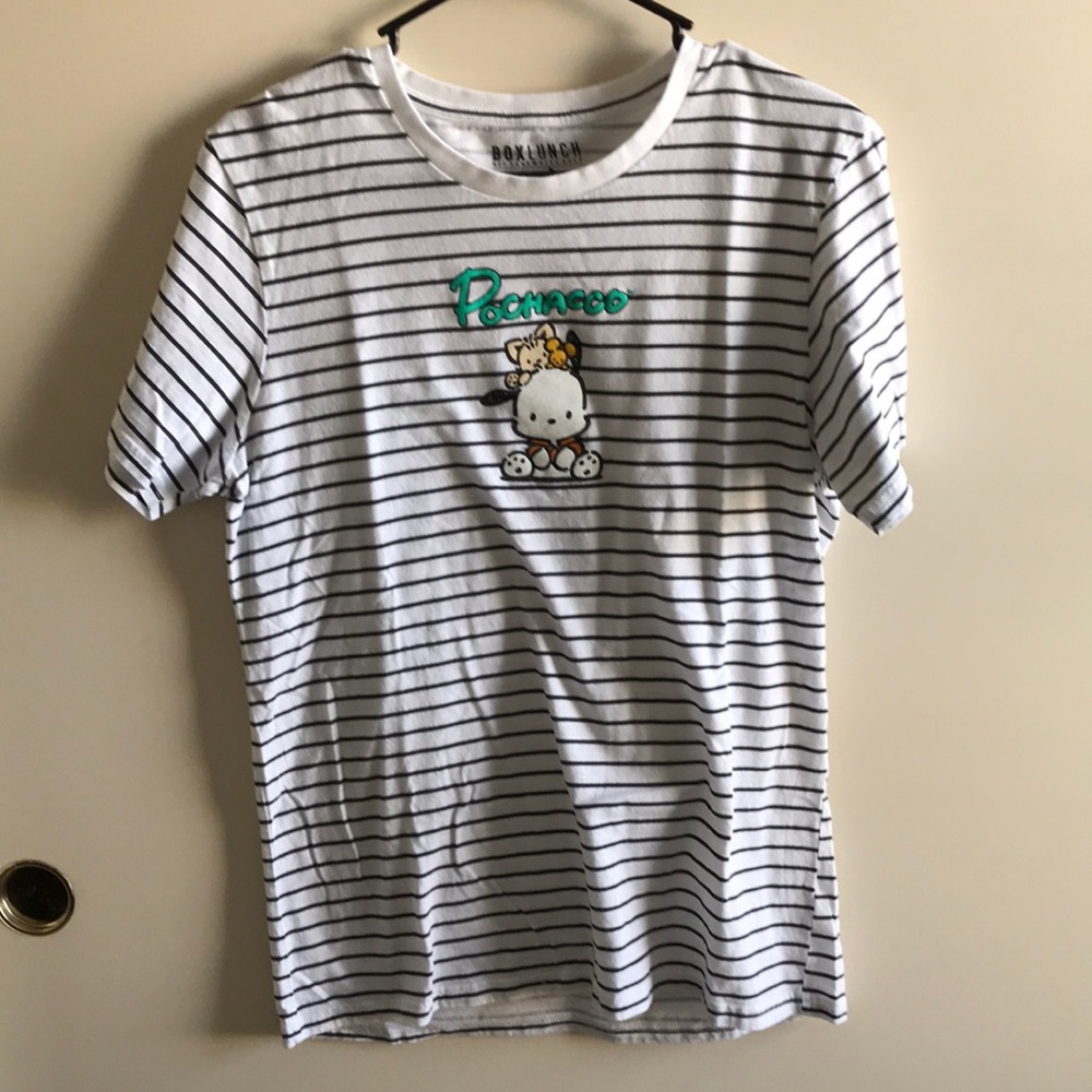 Box Lunch Sanrio Pochacco 90s style Striped Shirt
